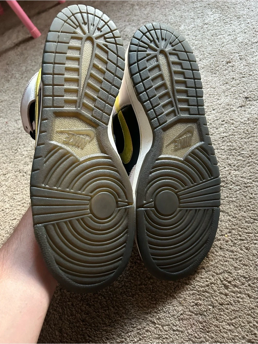 Nike Black, White & Yellow High-Top Sneakers